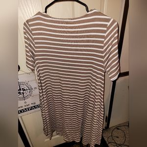 Light brown and white stripe Jodifl dress size small